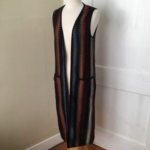 Long sweater vest boho